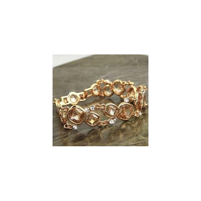 Bracciale Fantasy small cristalli color Topazio giallo - 988855