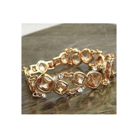 Fantasie Armband kleine gelbe Topas-farbige Kristalle 988855