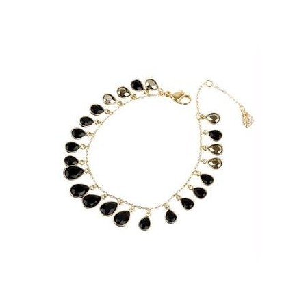 Bracciale Miracle in metallo placcato oro e cristalli onice - 1065504