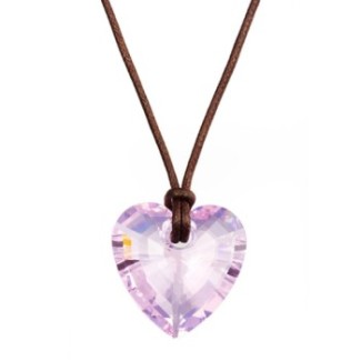 Pink heart necklace Heart pendant-1032276