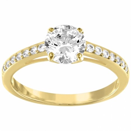 Anello Attract Round solitario dorato - 5112157