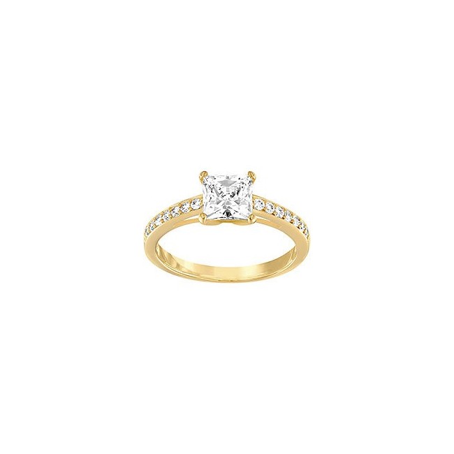 Anello Attract Square solitario dorato - 5139636
