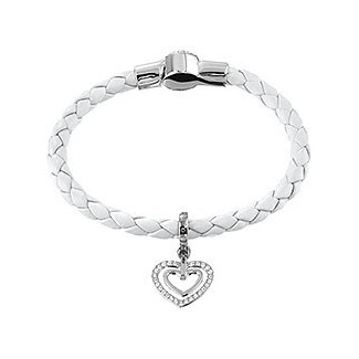 Bracciale Braided Leather Charm cuore - 5113904