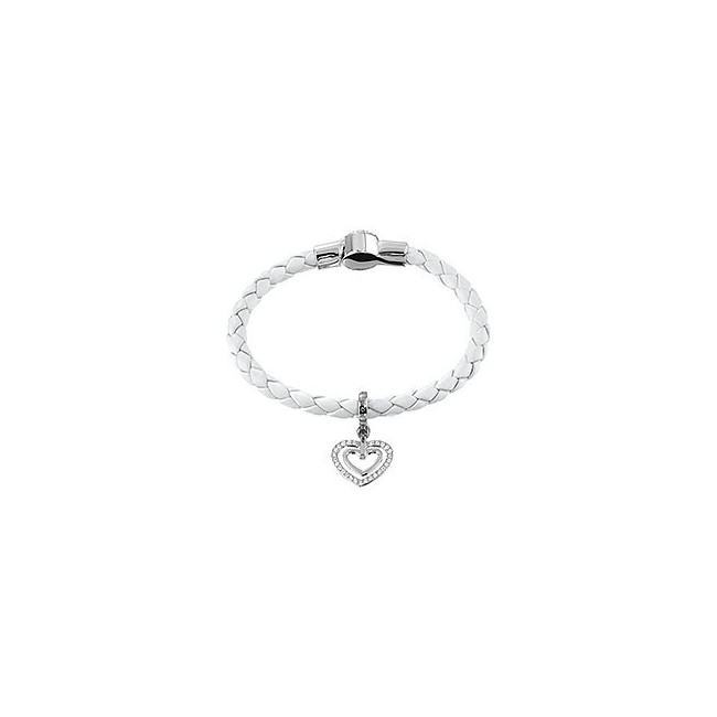 Geflochtenem Leder Armband Herz Charm-5113904