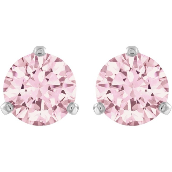 Orecchini Solitaire punto luce rosa - 5112158