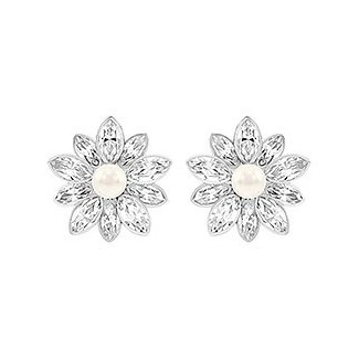 Cinderella Orecchini lobo fiore con perla - 5118319