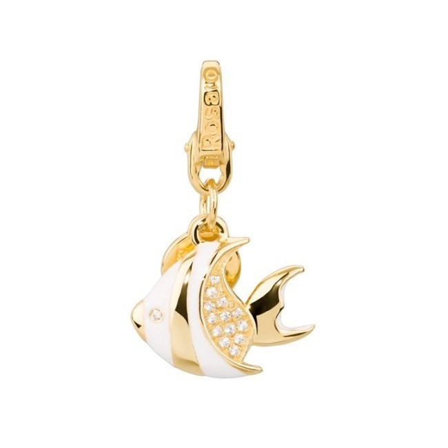 Silver Fish charm gold plated-HL012