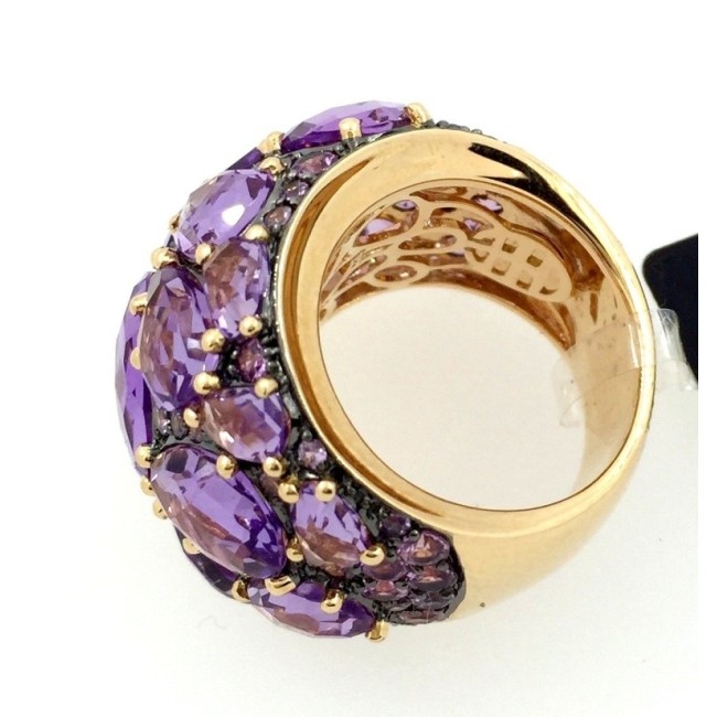 Mimi gold Cocktail Ring, Amethyst und Saphire-A324R8AZ