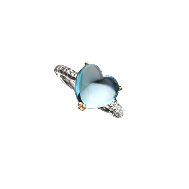 Mimi Juliet Gold Ring with Topaz and Diamonds - A305C8TB
