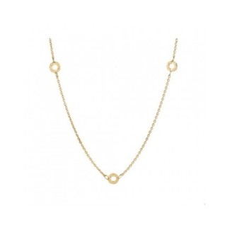 Gold plated silver  three charms necklace - CL15