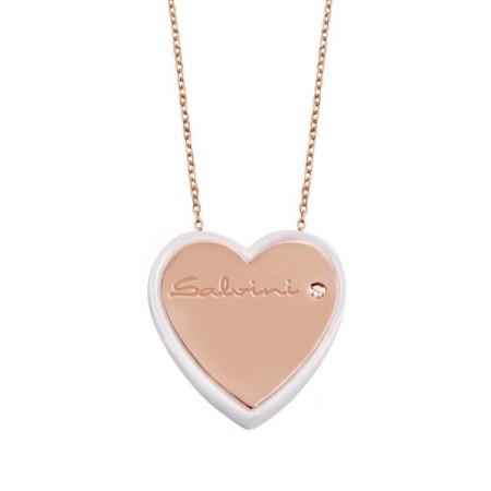 Collana Cuore Salvini in oro e ceramica 20060014