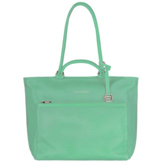 Piquadro Horizontal tote bag mint green 