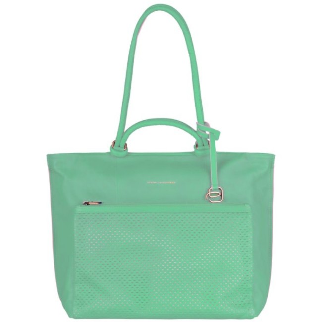 Piquadro Horizontal tote bag mint green 