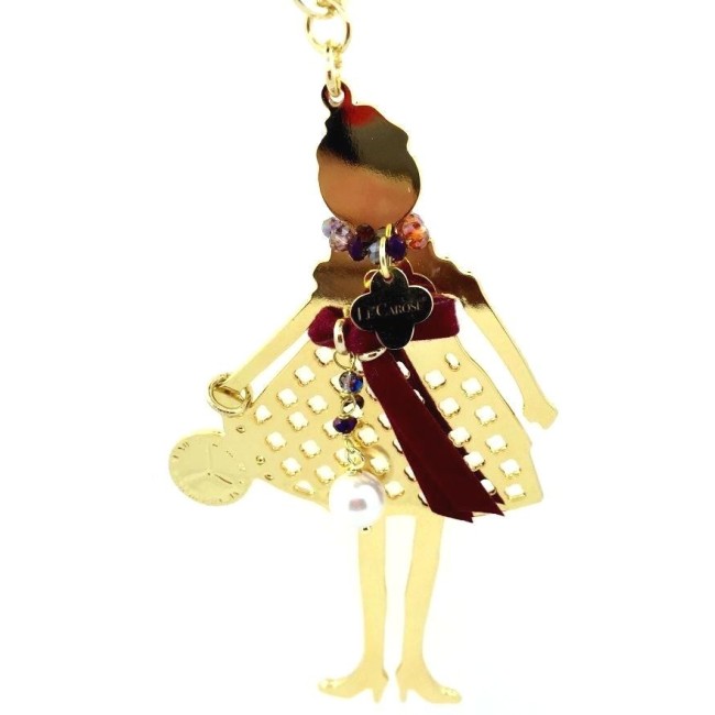 Necklace Le Carose Gold with red belt 