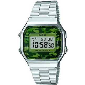 Casio Jahrgang Uhr Camo grün anni70