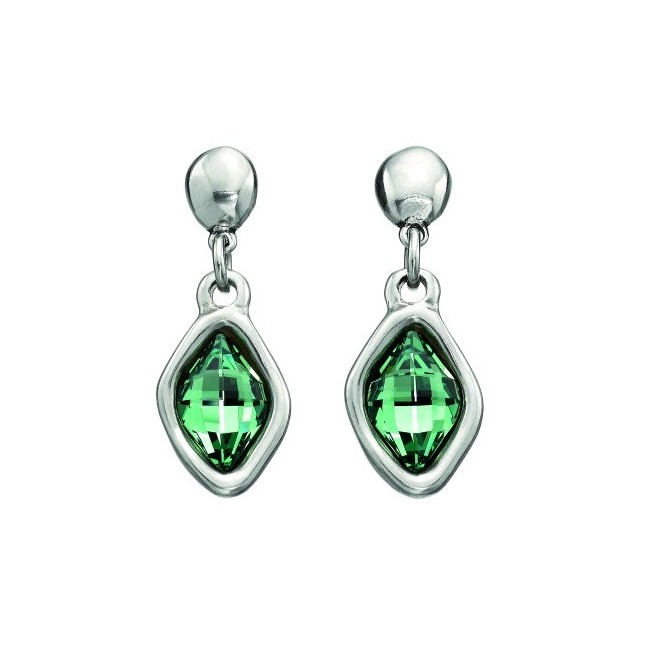 Earrings Uno de50 in metal and green crystals - Bum Bum