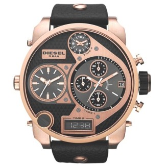 Diesel Watch Mr Daddy, pvd rosè case and leather strap - DZ7261