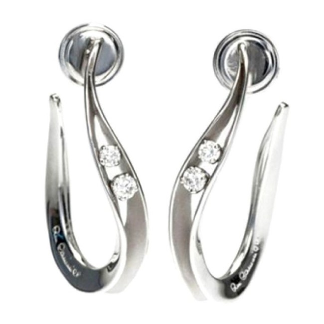 Earrings Annamaria Cammilli line Dune white gold 18kt - GOR1239W