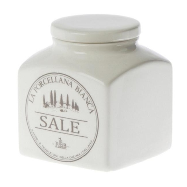 Barattolo Sale La Porcellana Bianca linea Conserva in ceramica