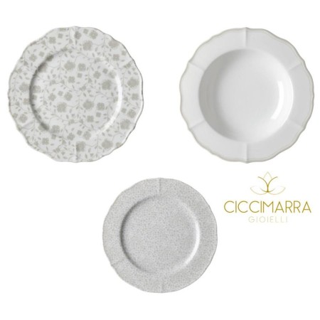 Servizio Piatti Rose&Tulipani May Flower - 36pz