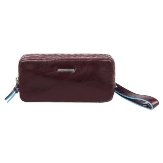 Piquadro Ledertasche mit drei Reißverschlüssen Blue Square AC2141B2/MO