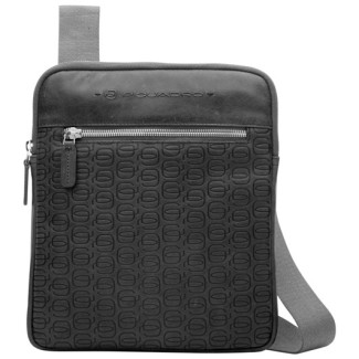 Borsello porta iPad Linea Leonardo in pelle Nero