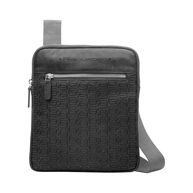 Borsello porta iPad Linea Leonardo in pelle Nero