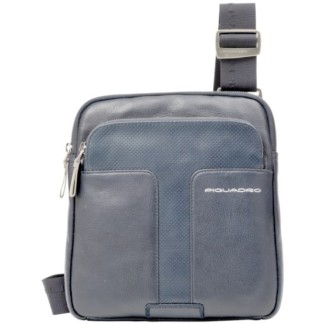 Sun leather bag with shoulder strap color Avion - CA1358S36 / Blu2 - CA1358S36/BLU2