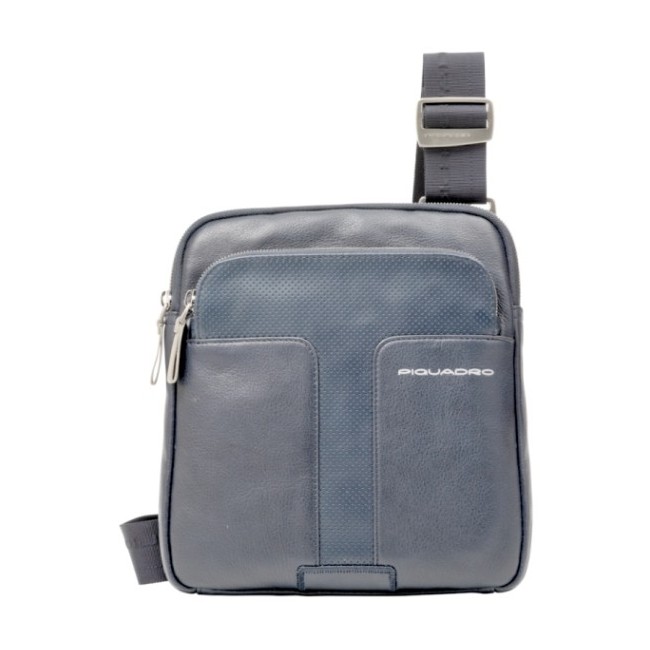 Sun leather bag with shoulder strap color Avion - CA1358S36 / Blu2 - CA1358S36/BLU2