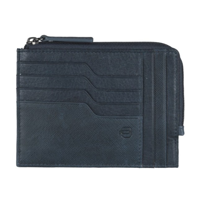 Euclid-PU1243SS73-Piquadro leather pouch BLUE