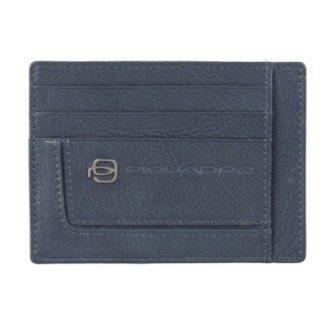 Leather pocket credit card pouch Vibe blue - PP2762VI/BGR