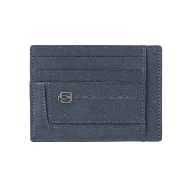 Leather pocket credit card pouch Vibe blue - PP2762VI/BGR