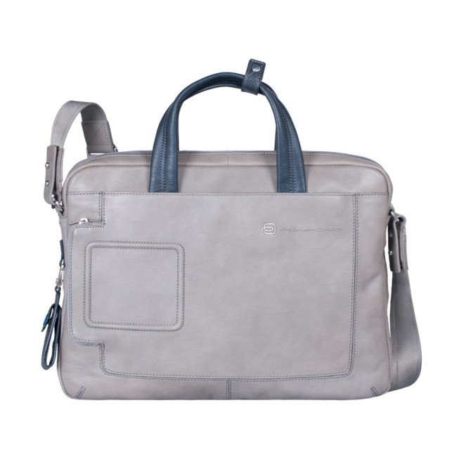 Laptoptasche mit zwei Griffe Vibe-blau-grau-Linie CA1903VI/GRB