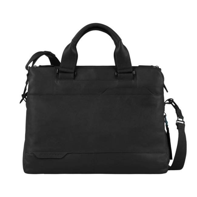 Piquadro Double handle, three compartment briefcase