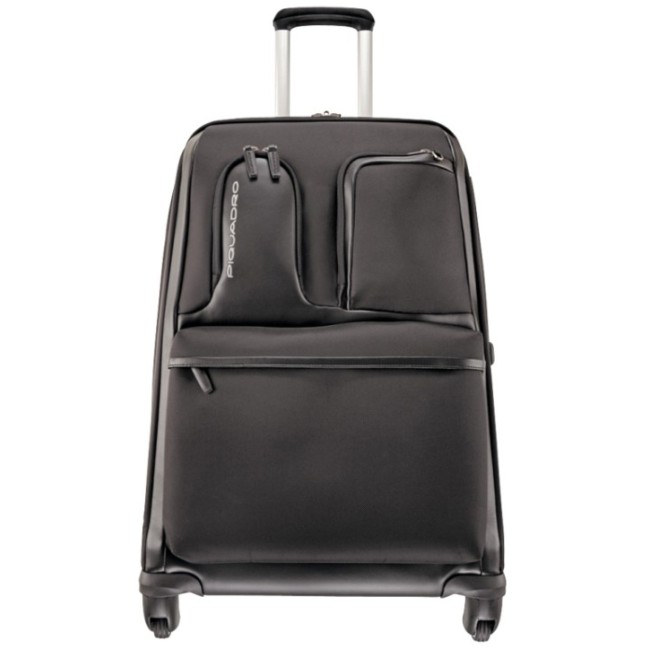 Piquadro four-wheeled trolley Globe line Black - BV2047GL/N