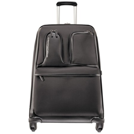 Piquadro four-wheeled trolley Globe line Black - BV2047GL/N