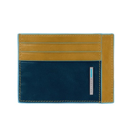 Porta carte di credito in pelle linea Blue Square - PP2762B2/GAV