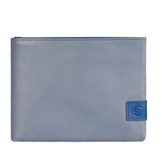 Men's leather wallet grey - PU257OK/AV