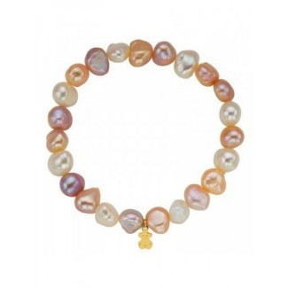 Bracciale Tous perle barocche multicolor con orsetto