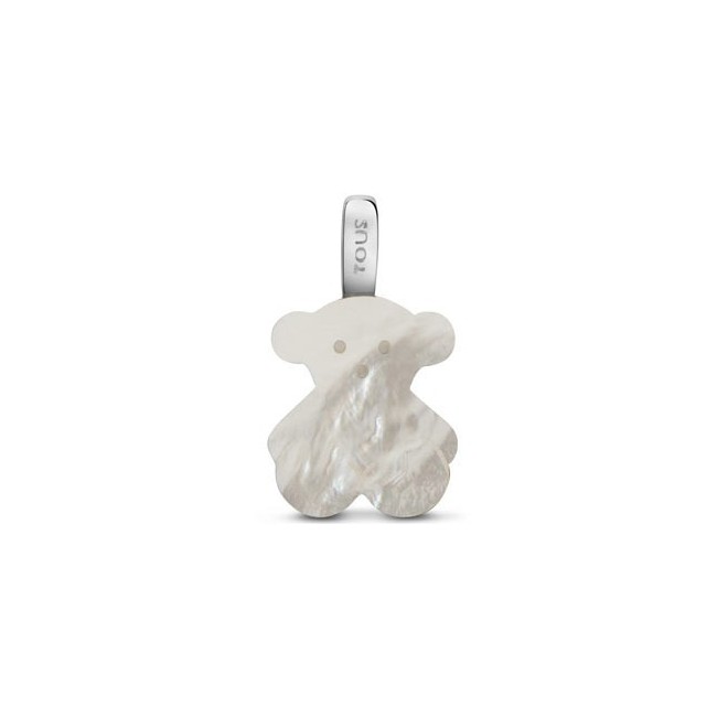 Tous Bear line teddy bear pendant in silver and mother of pearl
