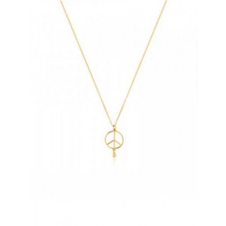 Tous peace symbol necklace Vermeil line silver gold plated 