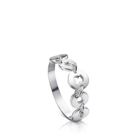 Tous Confeti schmales Band Ring mit Symbolen