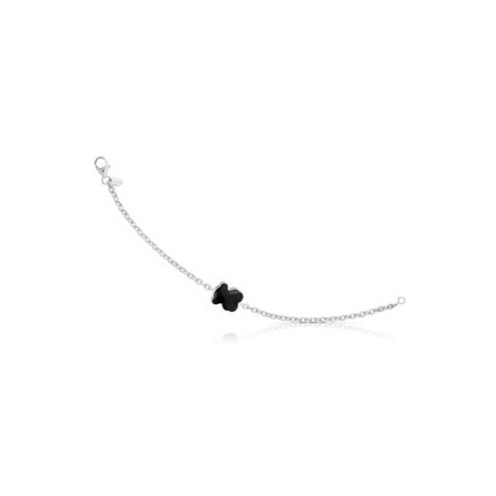 Tous-Armband in 925er Silber mit schwarz Onyx Teddy