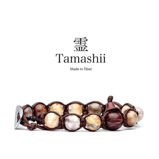 Bracciale Tamashii talismano Legno Fossile