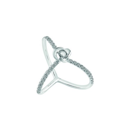 Salvini Bud Ring Weissgold mit drei brillanten Linien