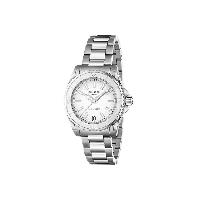 Orologio Gucci Dive Quarzo Small donna bianco