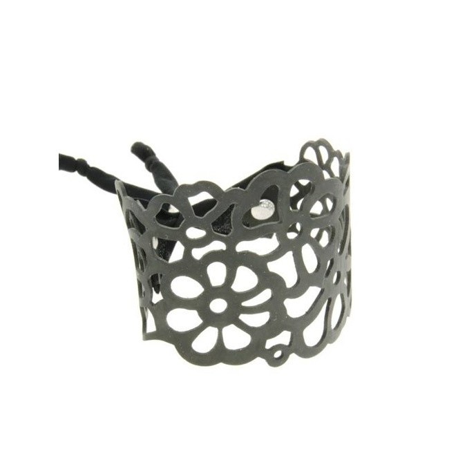 Keine Sorge Armadillo Armband in schwarzem Gummi