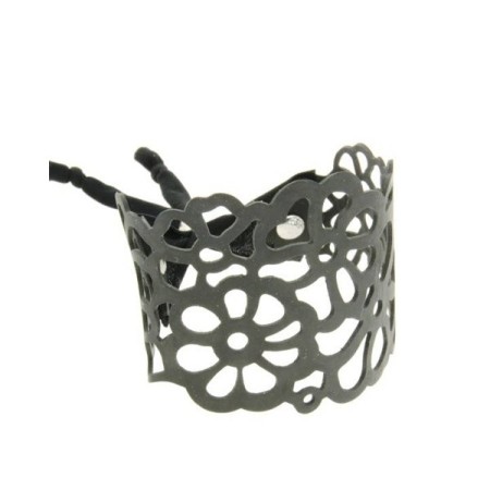 Keine Sorge Armadillo Armband in schwarzem Gummi