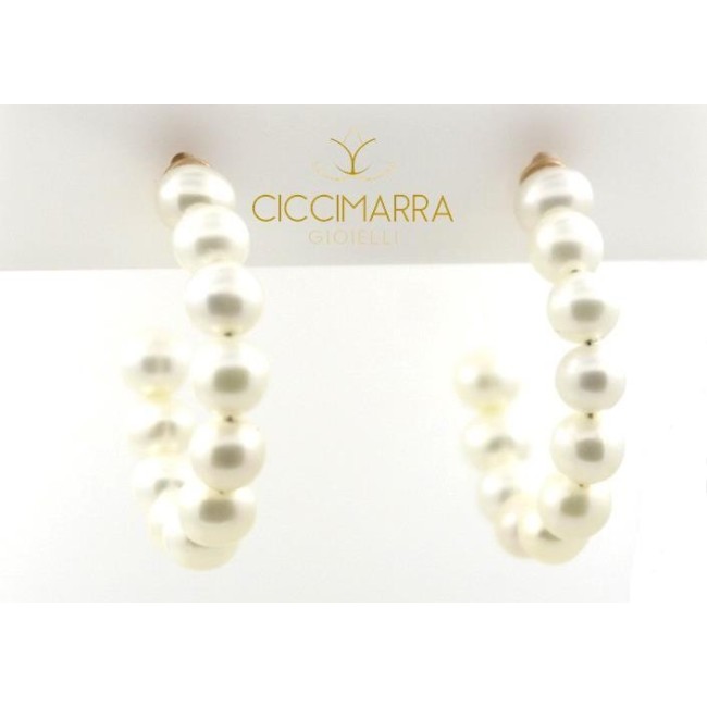 Orecchini Mimì cerchi con perle bianca - 0K435R01
