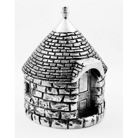 Scatola grande Portagioie Trullo Puglia in Argento 925